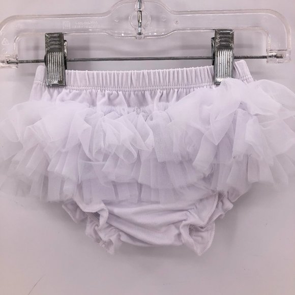 🎪NWT Couture Clips white ruffly bow diaper cover - Picture 2 of 4